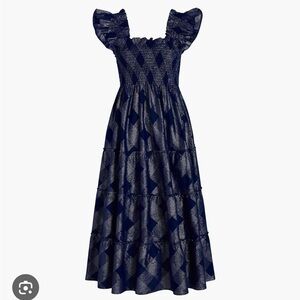 Hill House Ellie Nap Dress Navy Glitter Check
